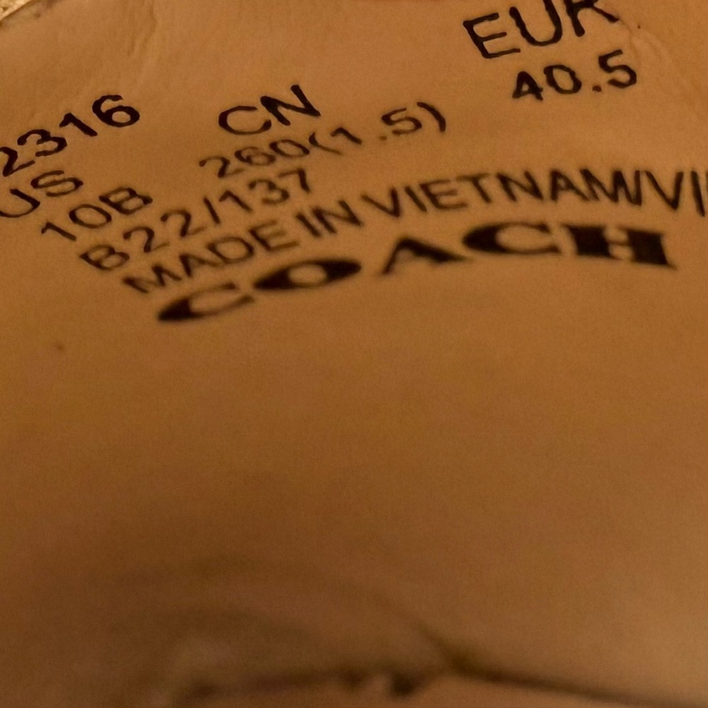 COACH Vae Skimmer Studded Slingback Flats Black  Leather Women’s Sz 10B - Picture 14 of 16